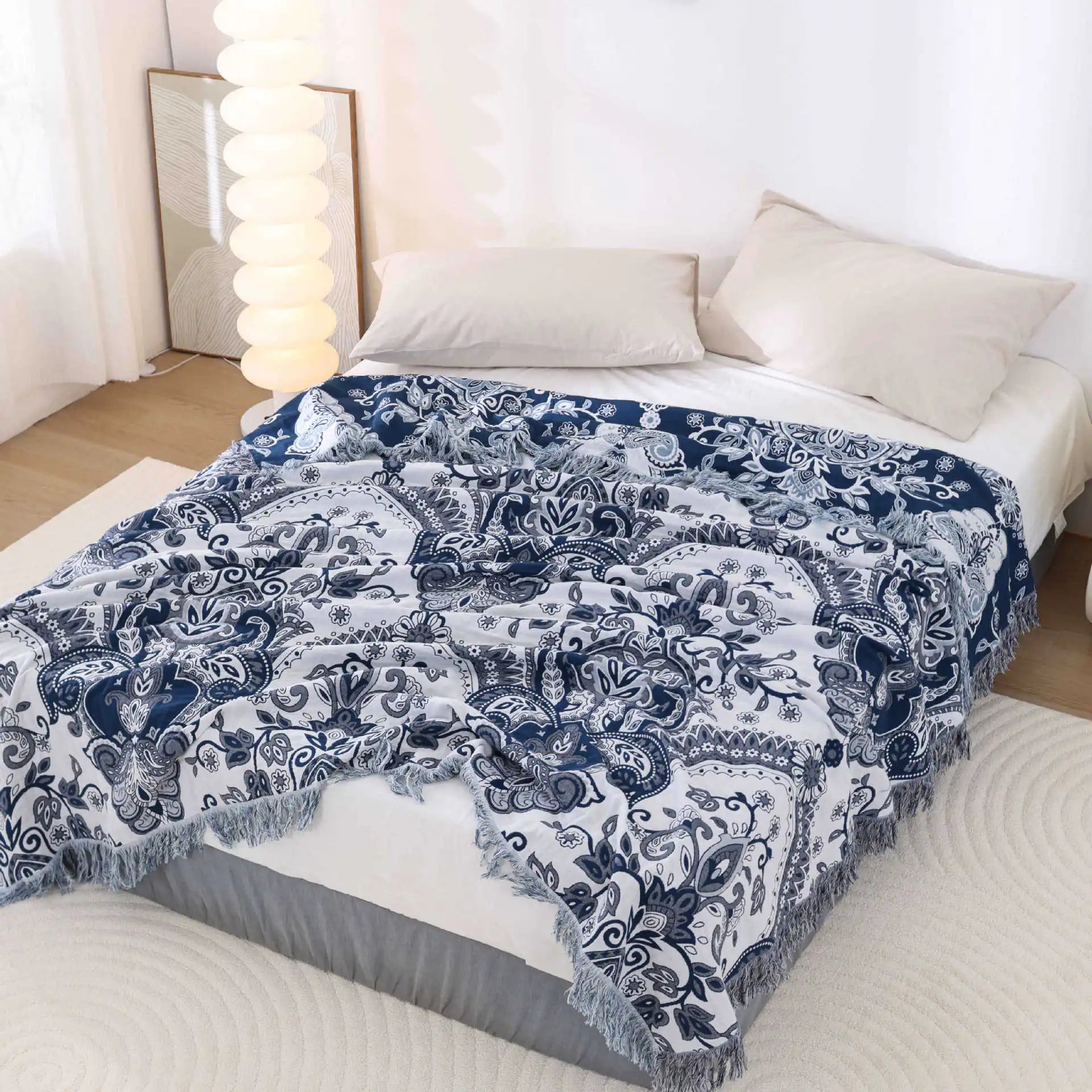 Japanese Throw Blanket Cotton Double Sided Sofa Cover Sofa Cushion Leisure Blanket Bedspread Four Seasons Cooling Quilt Sheet