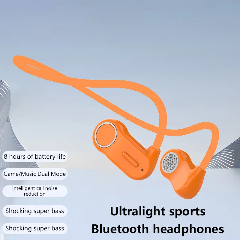 Fones de Ouvido Bluetooth Sem Fio Esportivos de Corrida Atrás da Orelha, Tipo Aberto, com Bateria de Longa Duração e À Prova d'Água