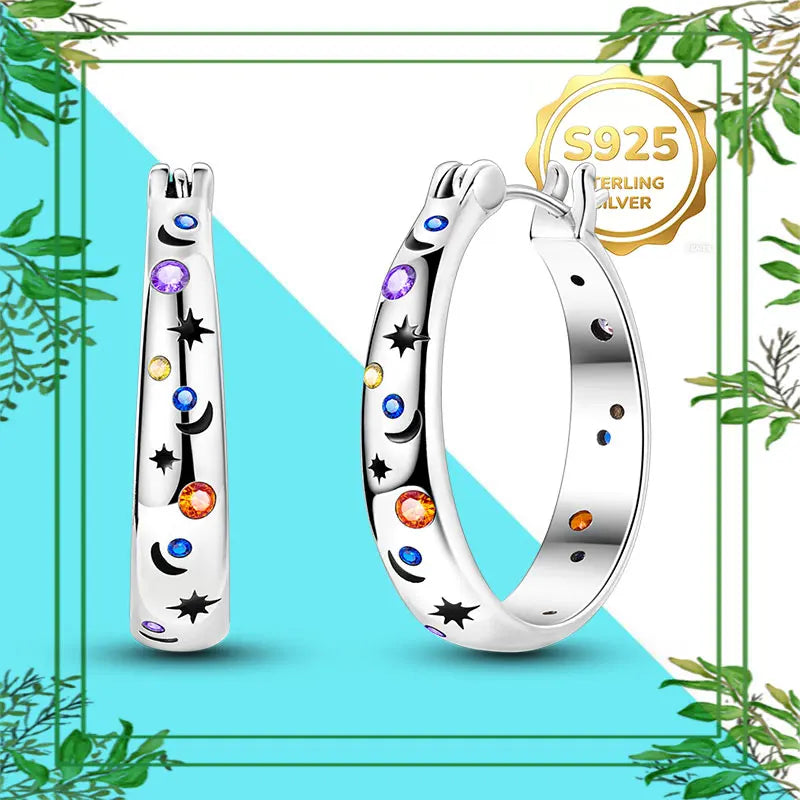 Brincos Femininos Pendentes 100% Genuínos em Prata Esterlina 925 Hipoalergênicos Luxuosos Elegantes Joia Fina Presente de Aniversário para Ela