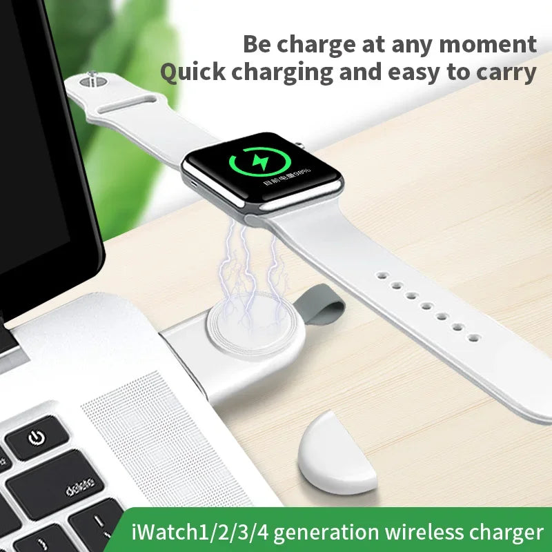 Carregador Portátil Sem Fio para Apple Watch Series 9 8 7 6