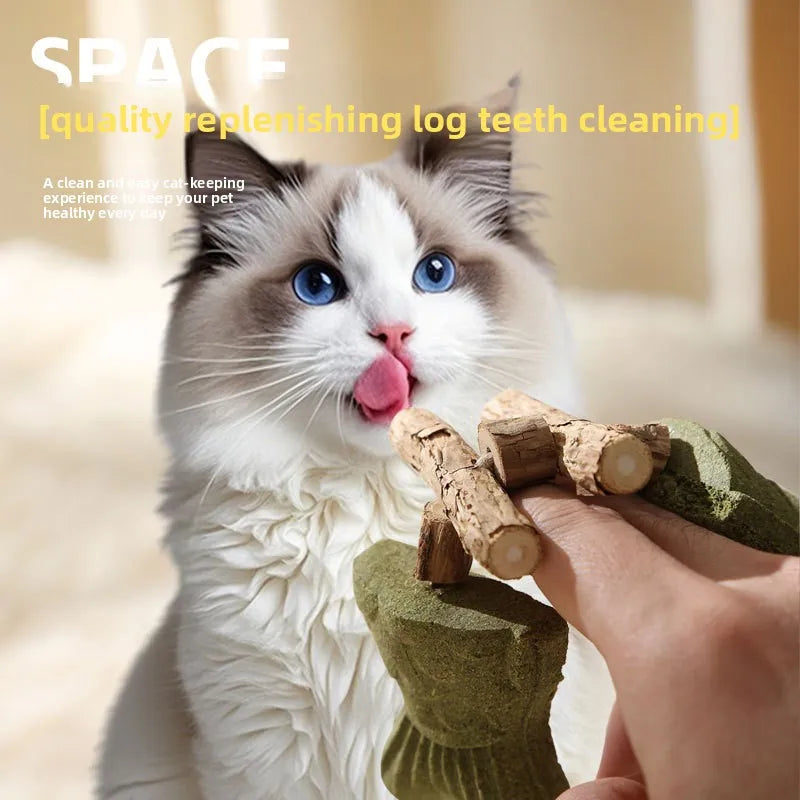Brinquedo para Gatos em Formato de Espinha de Peixe, Silvervine Natural, Graveto de Madeira para Roer, Brinquedo Interativo para Gatinhos e Dentição