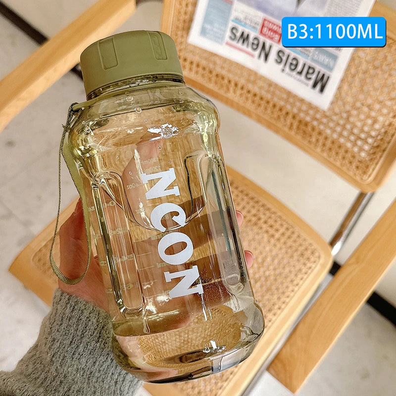 Large Capacity2500/1700ML Water Bottle With Straw Lid Sports Gym Water Kettle For Camping Travel BPA Free Drinking Bottles