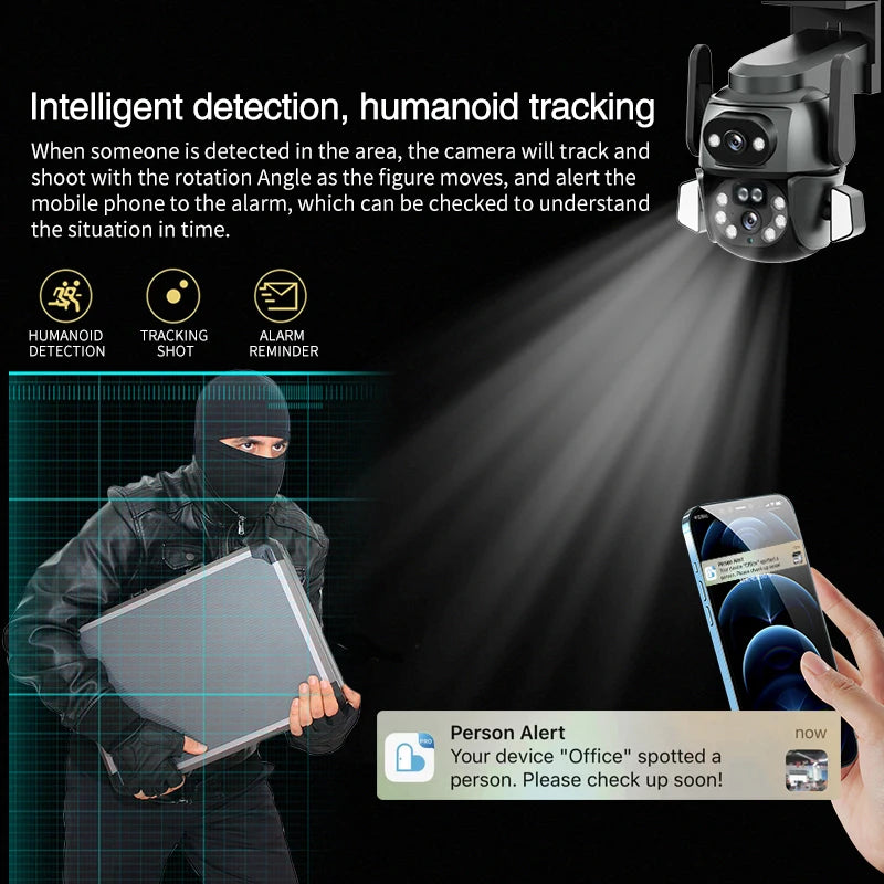 CareCam 4K 8MP - Dual Lens - PTZ Camera Outdoor