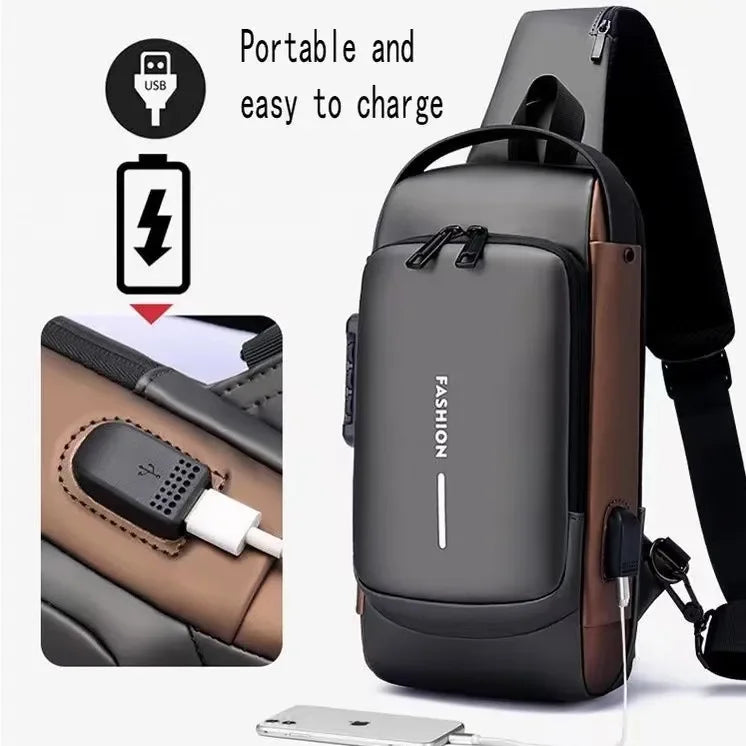 Multifunction Designer Anti-theft USB Shoulder Bag Crossbody...