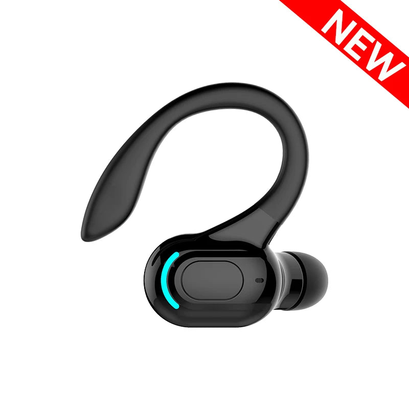 Fone de ouvido Bluetooth 5.2 à prova d'água, fones de ouvido sem fio com microfone, mini ganchos de orelha, fones de ouvido estéreo HiFi para celular
