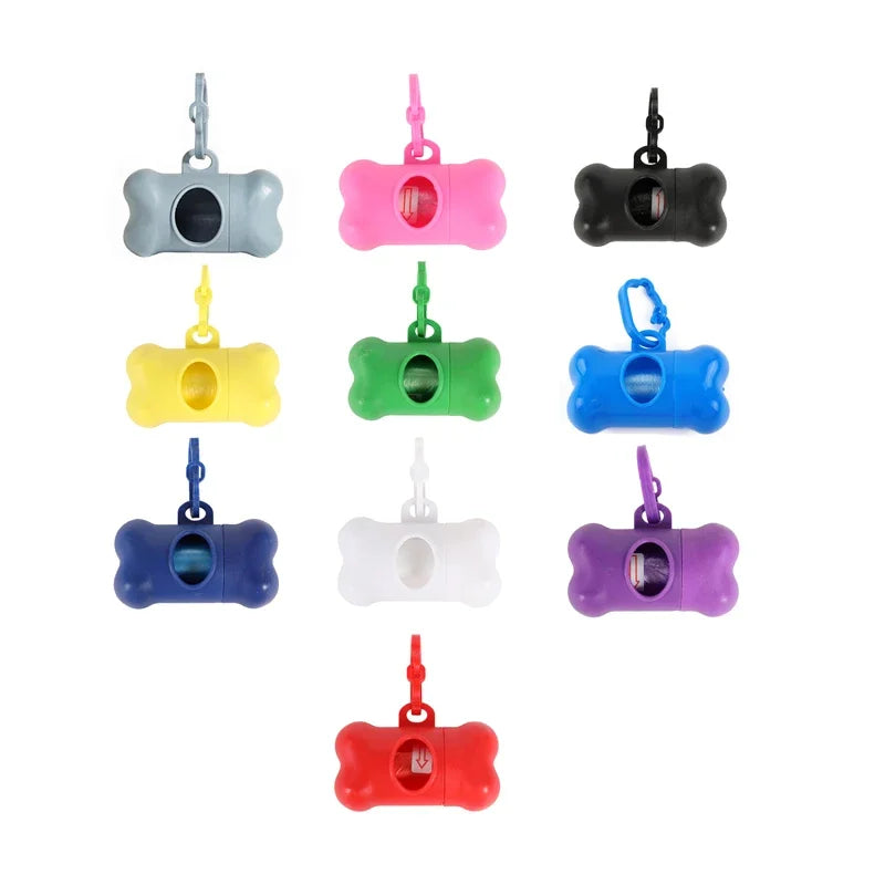 1/2/3/4/10pcs Bone Shaped Pet Garbage Bag Dispenser for Dogs Carrying Cleaning Supplies When Going Out