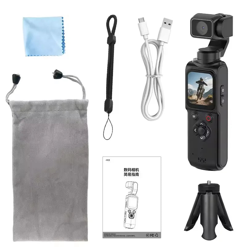 4K Pocket Gimbal - Camera Handheld - Stabilizer 75MP Auto-Tracking