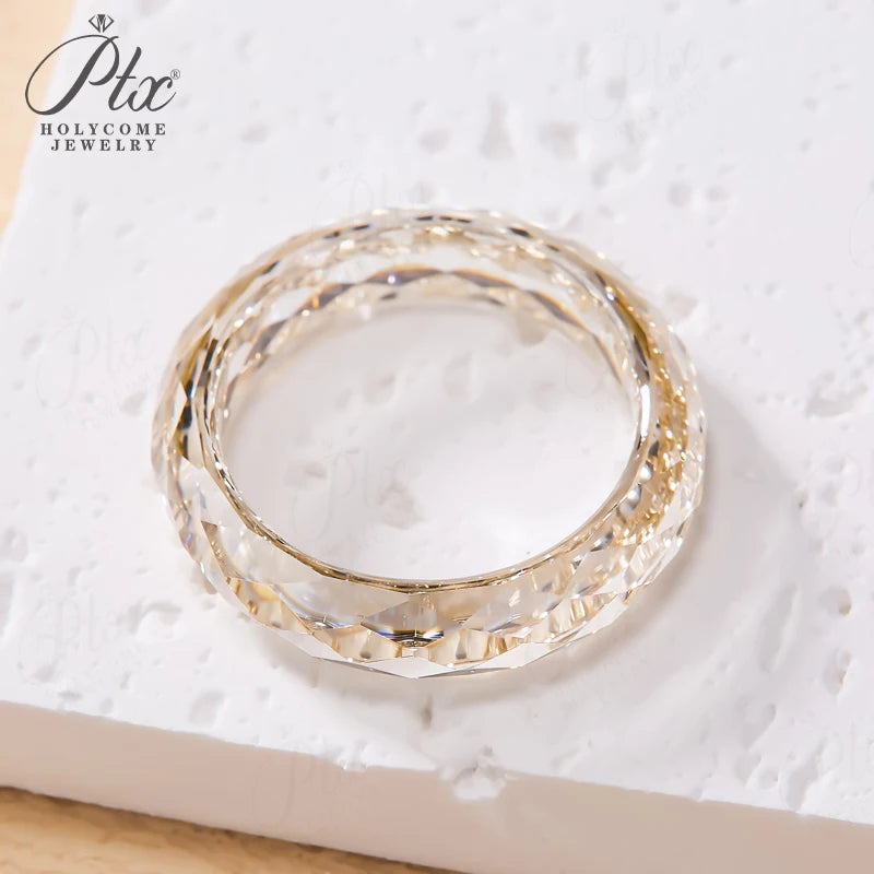100% Moissanite Diamond Ring Proposal Engagement Wedding Band Anniversary Gift Luxury High Quality for Men&Women Rare Jewelry