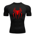 Camisa de Compressão Masculina Estampa Aranha 2025, Camiseta Secagem Rápida, Jersey para Academia e Corrida, Manga Curta Respirável, Primavera, Verão, P-3G