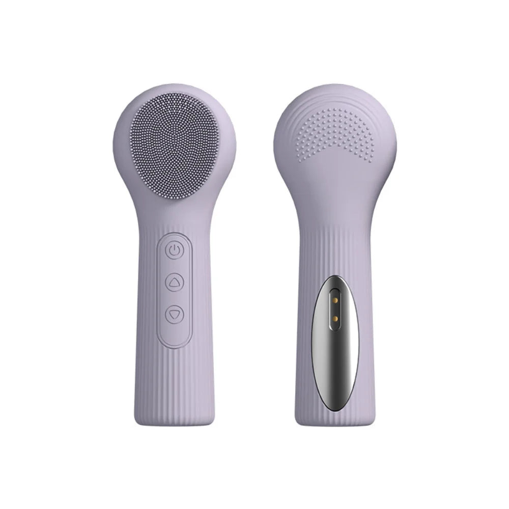 Electric Facial Cleansing Brush Silicone Heating Skin Care