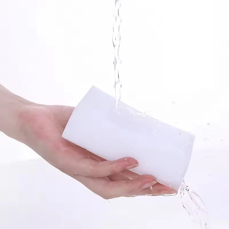 50/100 Peças Esponja Mágica Limpadora Espuma de Melamina para Cozinha Banheiro Removedor de Manchas Louças Ferramentas de Limpeza Doméstica