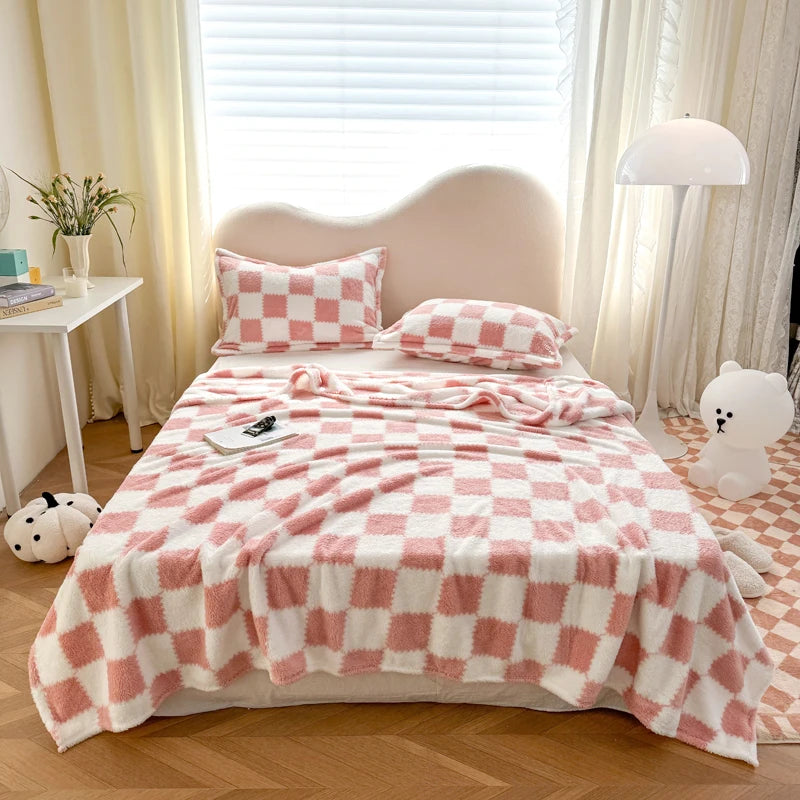 Cuddly Panda Printed Flannel Blanket - Super Soft and Warm, Adorable Home Décor Plush, Perfect for Playful Snuggles