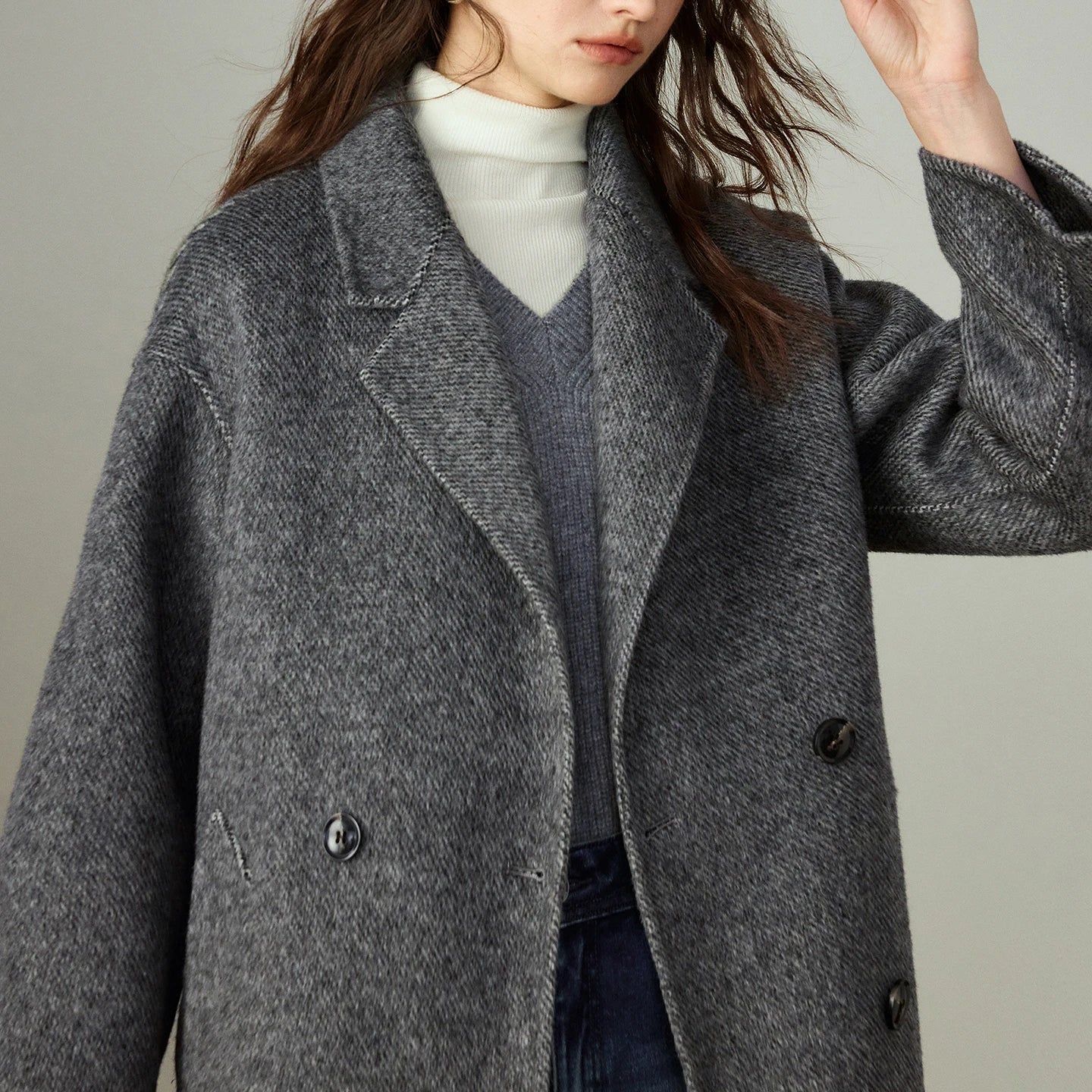 TOYOUTH Women Coats 2025 Winter New Luxury Camel Wool & Woolen Commuter High Intellectual Woolen Mid-length Overcoats