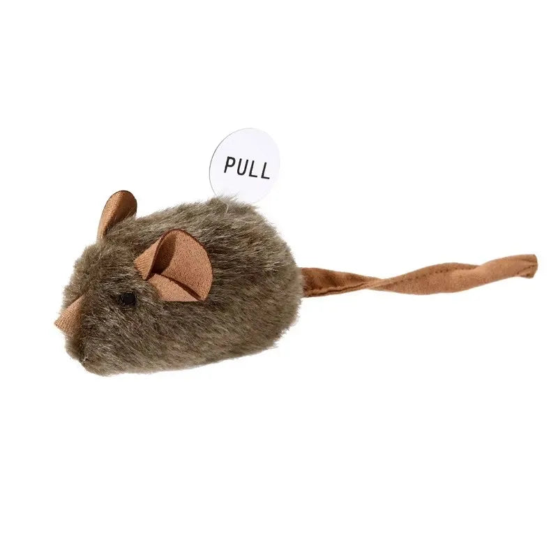 Interactive Plush Rat Toy With Motion Sensor Sound For Cats