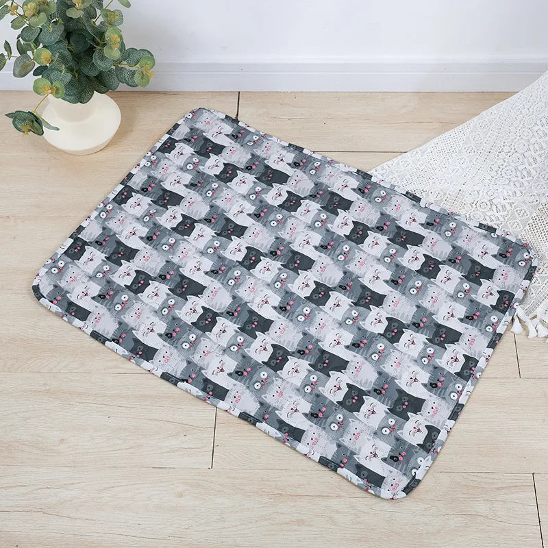 Washable Pet Pee Pad Pet Diaper Mat Reusable Mats For Dogs Dog Bed Urine Washable Dog Training Pad Four Seasons Pet Mat Cover