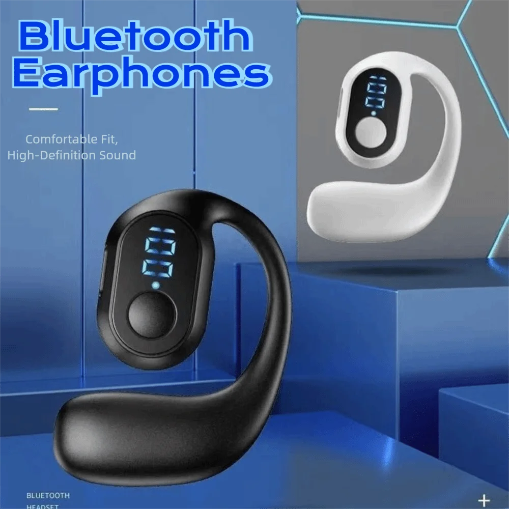 Fones de ouvido sem fio intra-auriculares Bluetooth 5.3 Mini viva-voz à prova d'água Fone de ouvido esportivo Fone de ouvido único OWS Fone de ouvido de música HiFi