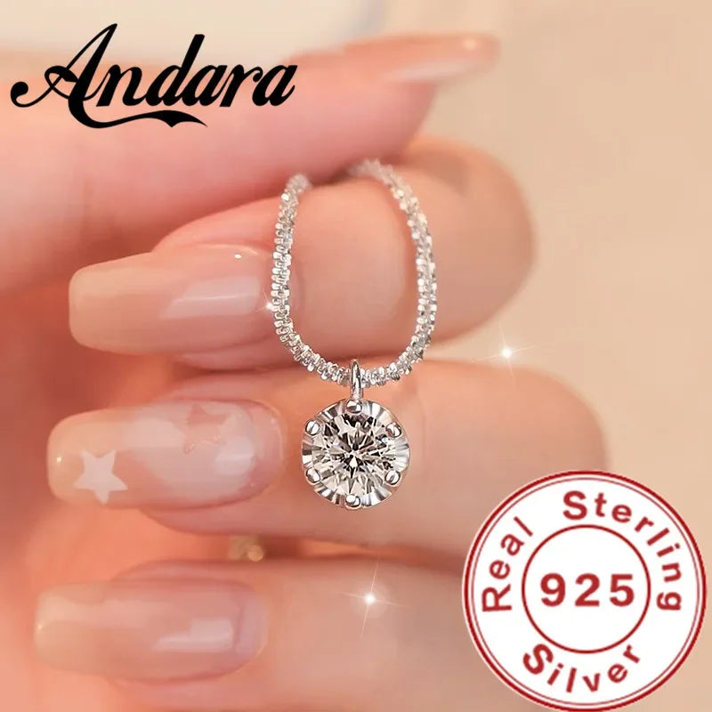 Andara Luxury 925 Sterling Silver Olive Beads Snake Bone Necklace Fashion Italian Silver Necklace Jewelry for Men and Women