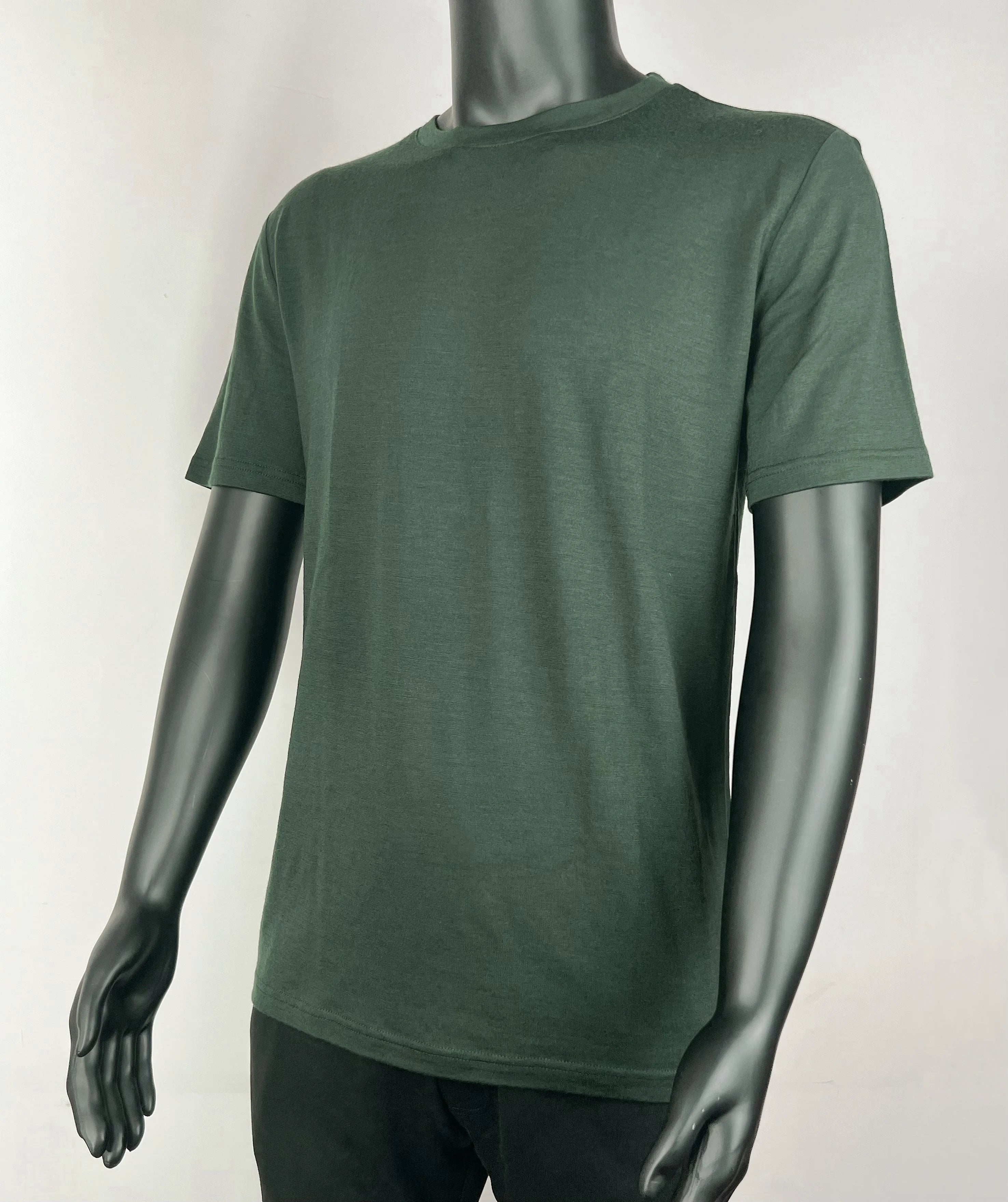 Camiseta Masculina de Lã Merino Solta Manga Curta para Corrida Ar Livre Fitness Secagem Rápida Respirável Fina de Verão Gola Redonda