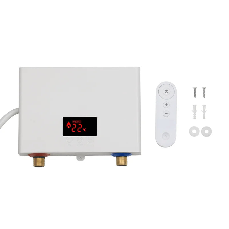 Aquecedor de Água Instantâneo 5500W/3000W Montado na Parede Aquecedores Elétricos de Água para Chuveiro de Água Quente de Banheiro e Aquecimento de Cozinha Doméstica 220V