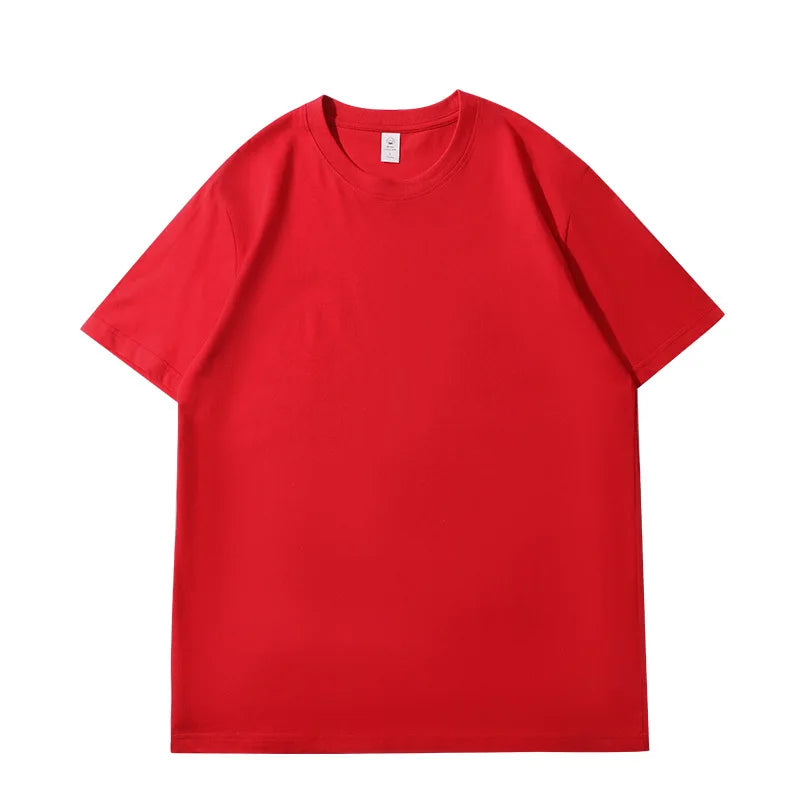 Camiseta de verão feminina algodão 2026 cor sólida solta camiseta casual coreana tops malha regata manga curta gola redonda feminina blusas