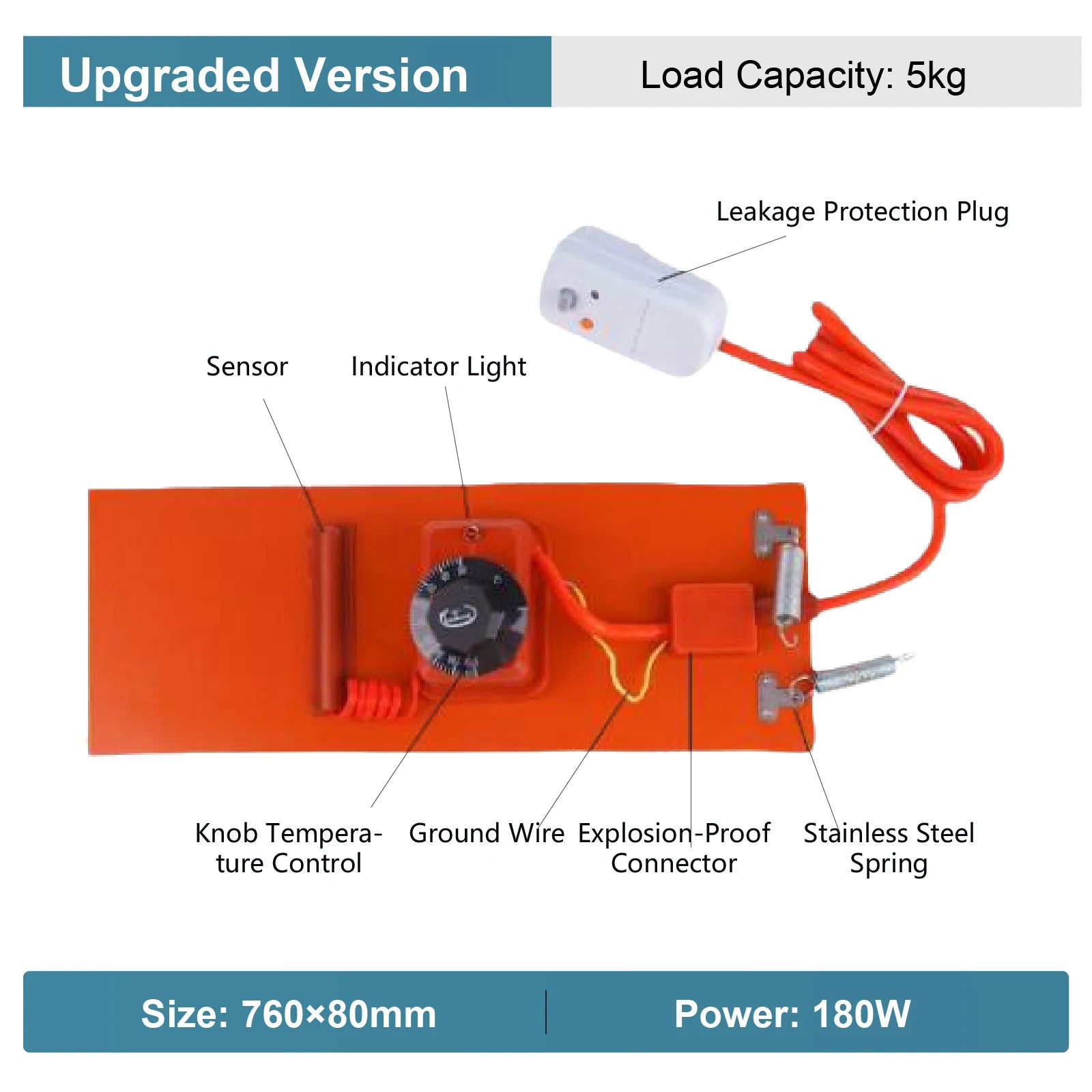 Silicone Heating Belt for Gas Cylinder 15kg 50kg Drum Tank Heater Wrap for LPG Propane Steel Bottle Adjustable