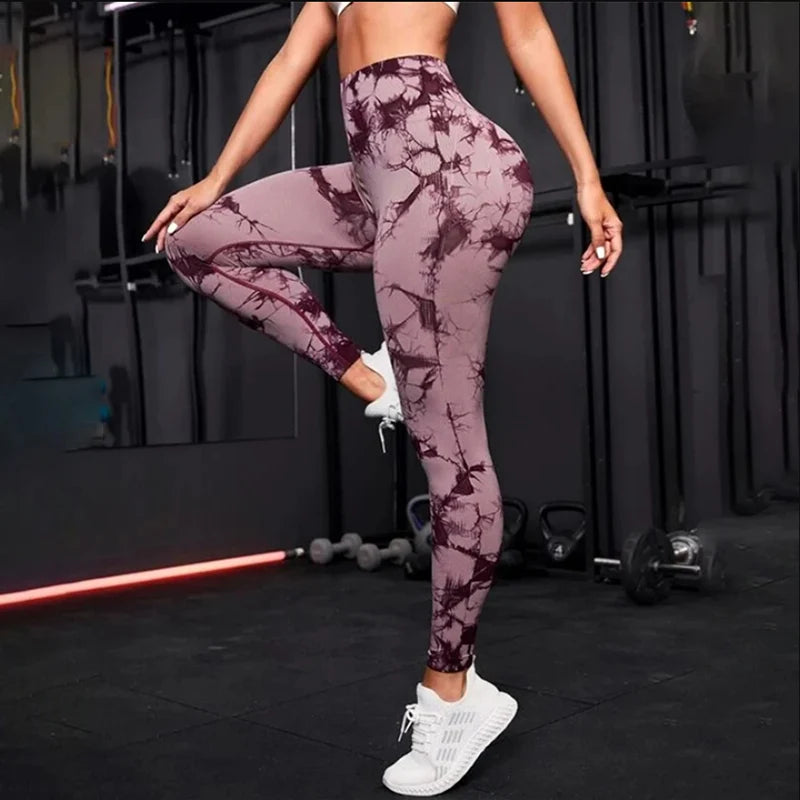 Calça Legging Feminina Yoga Cintura Alta Sem Costura Push Up para Academia Fitness Treino Esportiva