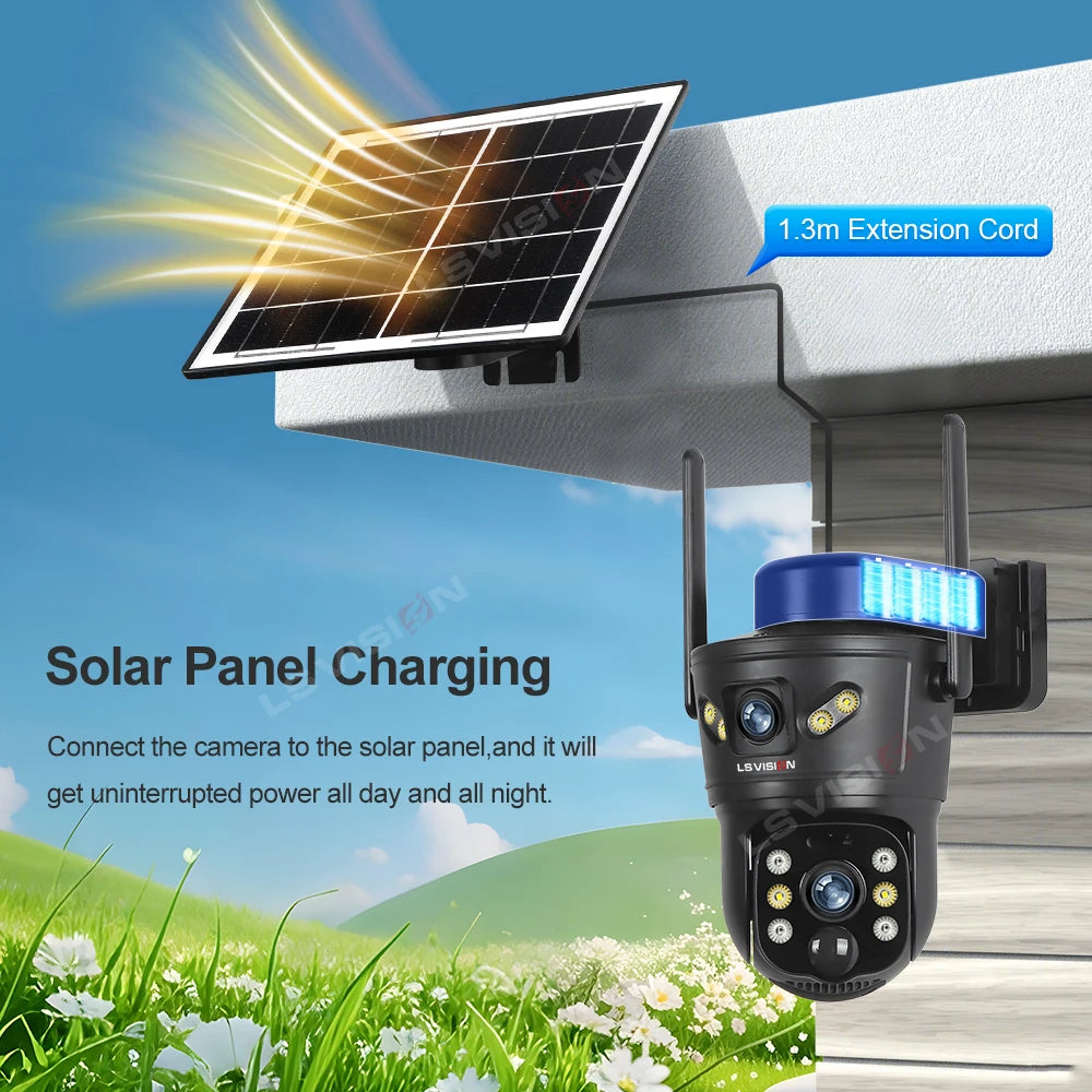 LS VISION 4G - /WIFI Outdoor - Solar Camera 8MP