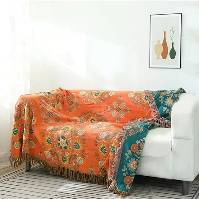 Japanese Throw Blanket Cotton Double Sided Sofa Cover Sofa Cushion Leisure Blanket Bedspread Four Seasons Cooling Quilt Sheet