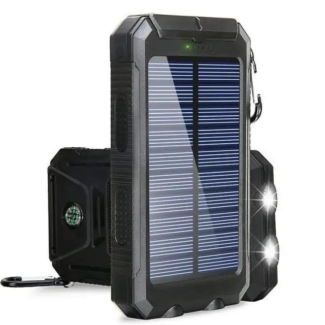 Solar Power Bank 100000mAh Portable Charging Strong LED Light