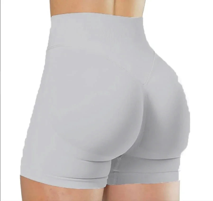 Short de Ginástica Feminino Sem Costura Legging Fina Cintura Alta Fitness Treino Yoga Roupa Corrida Empina Bumbum Ciclismo Esportivo Short