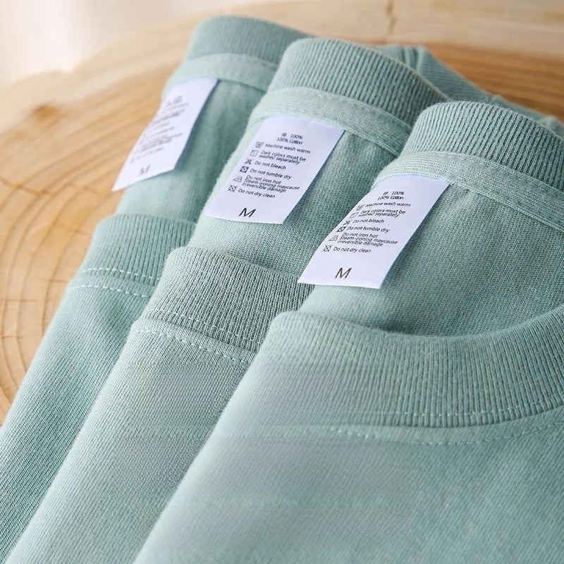 600g Heavyweight Pure Cotton Ort Sve T-irt Ex Summer Loose Casual Versatile  Color Base Irt Top