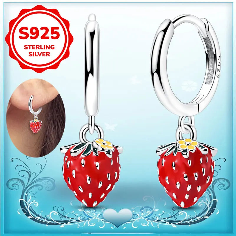 Brincos Femininos Pendentes 100% Genuínos em Prata Esterlina 925 Hipoalergênicos Luxuosos Elegantes Joia Fina Presente de Aniversário para Ela