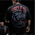 GYM The Muscular Man's Roaring Sports T-shirt Is A Cool Loose Half-sleeved Casual Training and Fitness Outfit for Men in Summer