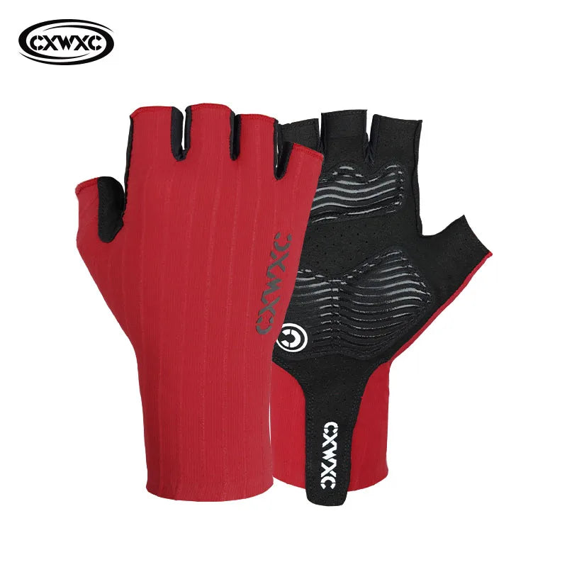 Luvas de Ciclismo Meio Dedo Cxwxc Masculino Feminino Respirável Antiderrapante Luva Fitness Esporte Treino Com Proteção Estendida de Punho