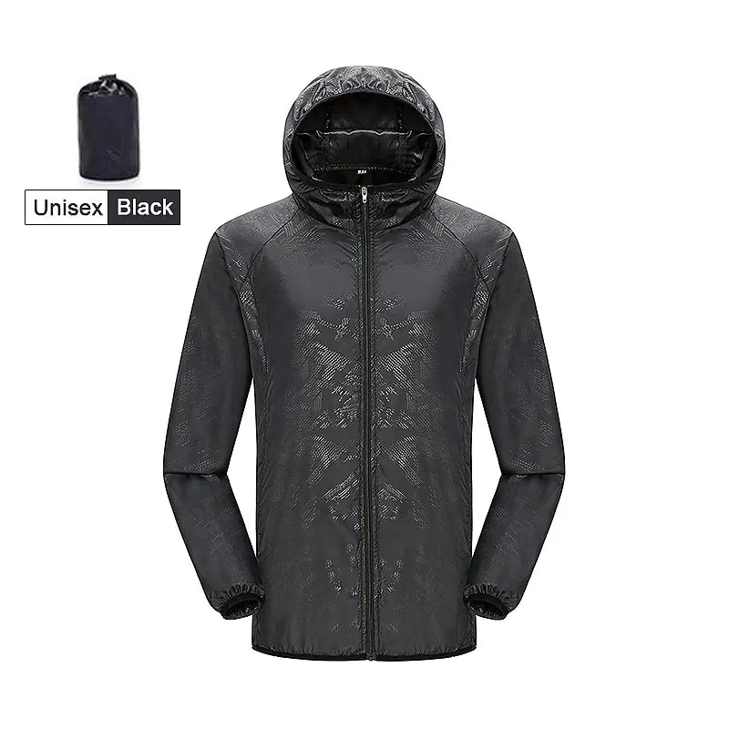Jaqueta Lngxo Unissex para Caminhada Masculina Feminina Impermeável Secagem Rápida Corta-vento para Acampamento Trekking Pesca Capa de Chuva Roupa Anti-UV para Uso Externo