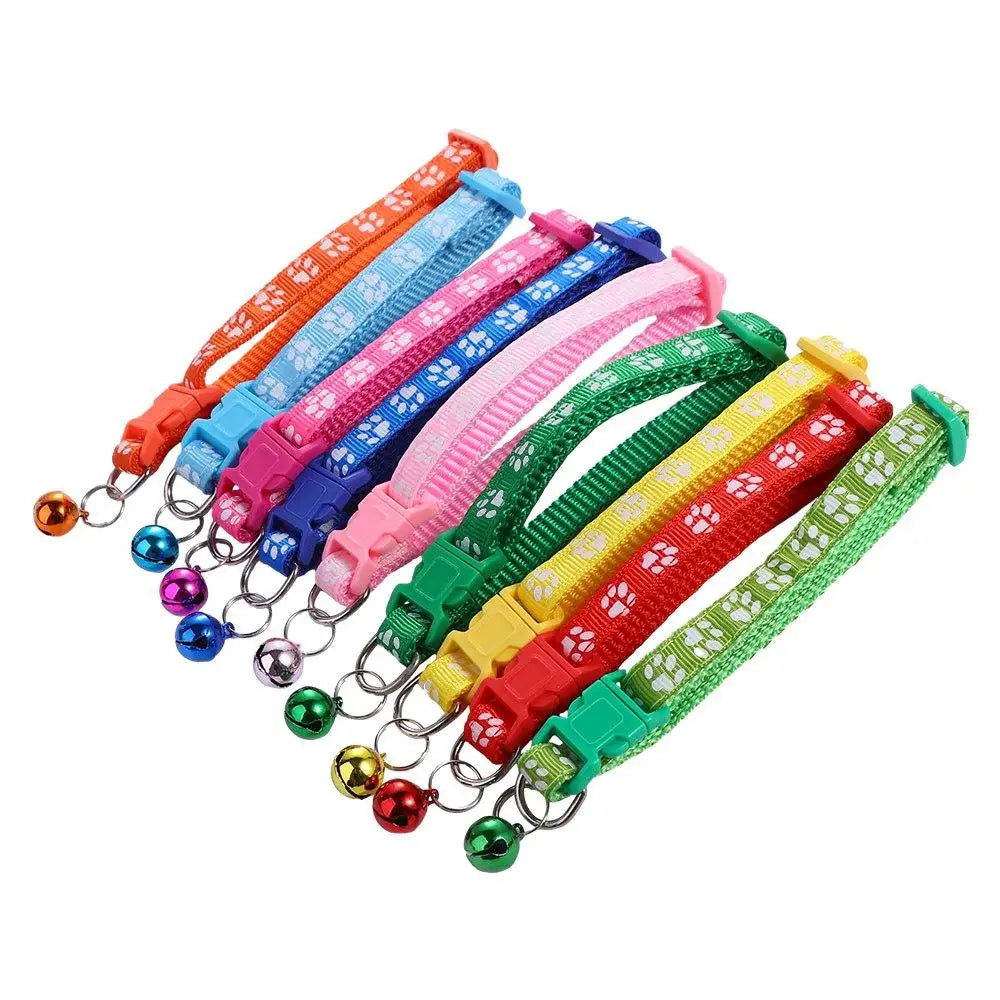 Colar para Gato Estampa de Pata Sininho Pequeno Lindo Fácil de Usar Acessórios de Higiene para Gato