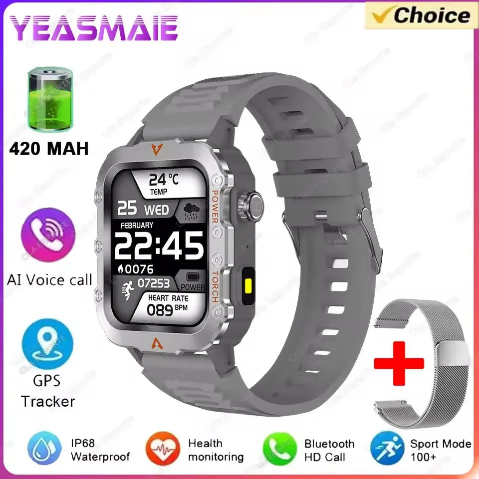 Military Smart Watch GPS Heart Rate Sleep Waterproof