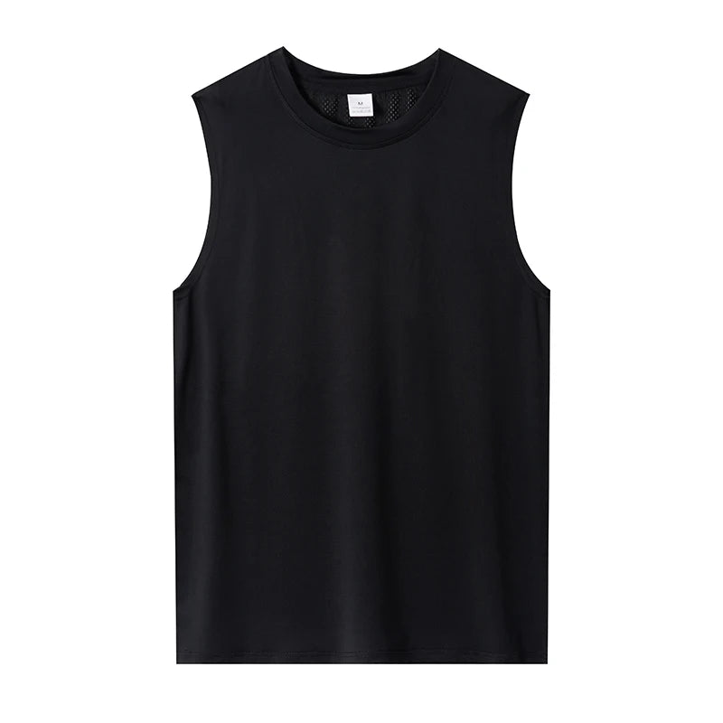 Regata Masculina Academia Camiseta Fitness Sem Mangas Masculina de Malha Respirável Esportiva Colete Esportivo Masculino Regata de Corrida para Academia