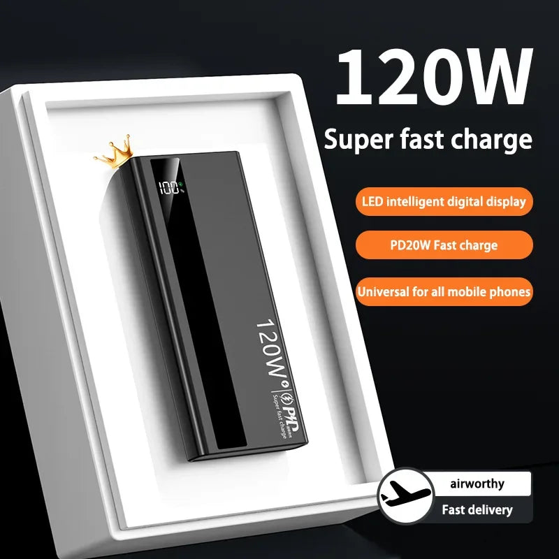 Power Bank 500000mAh 120W Super Fast Charging Portable High Capacity