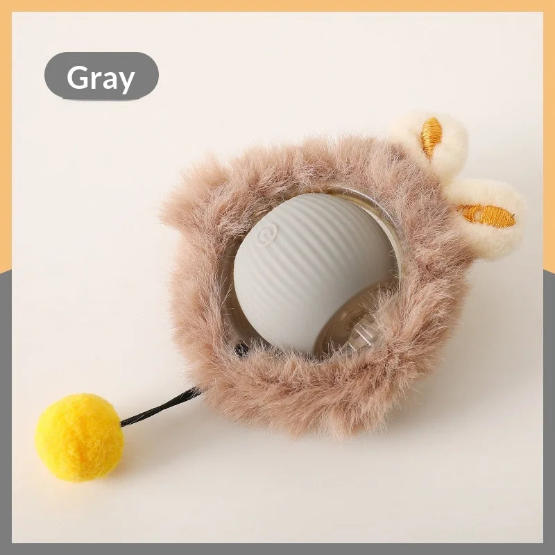 Gato Brinquedos Inteligentes Automáticos Bola Rolante Cauda Falsa Recarregável Elétrico Pet Interativo Brinquedo Cão Gato Treinamento Imita Caudas de Rato