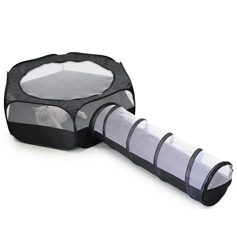 New Arrival  Tunnel Rabbit Cage Two-Piece Set  Nest Toy Stackable Pet Supplies  House Couch Tent Dog Bed Pet Accesso...