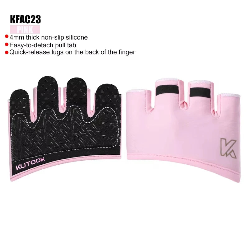 KUTOOK Luvas Fitness Masculinas E Femininas Quatro Dedos Respirável Antiderrapante Absorção De Choque Yoga Halteres Ciclismo Esportivas