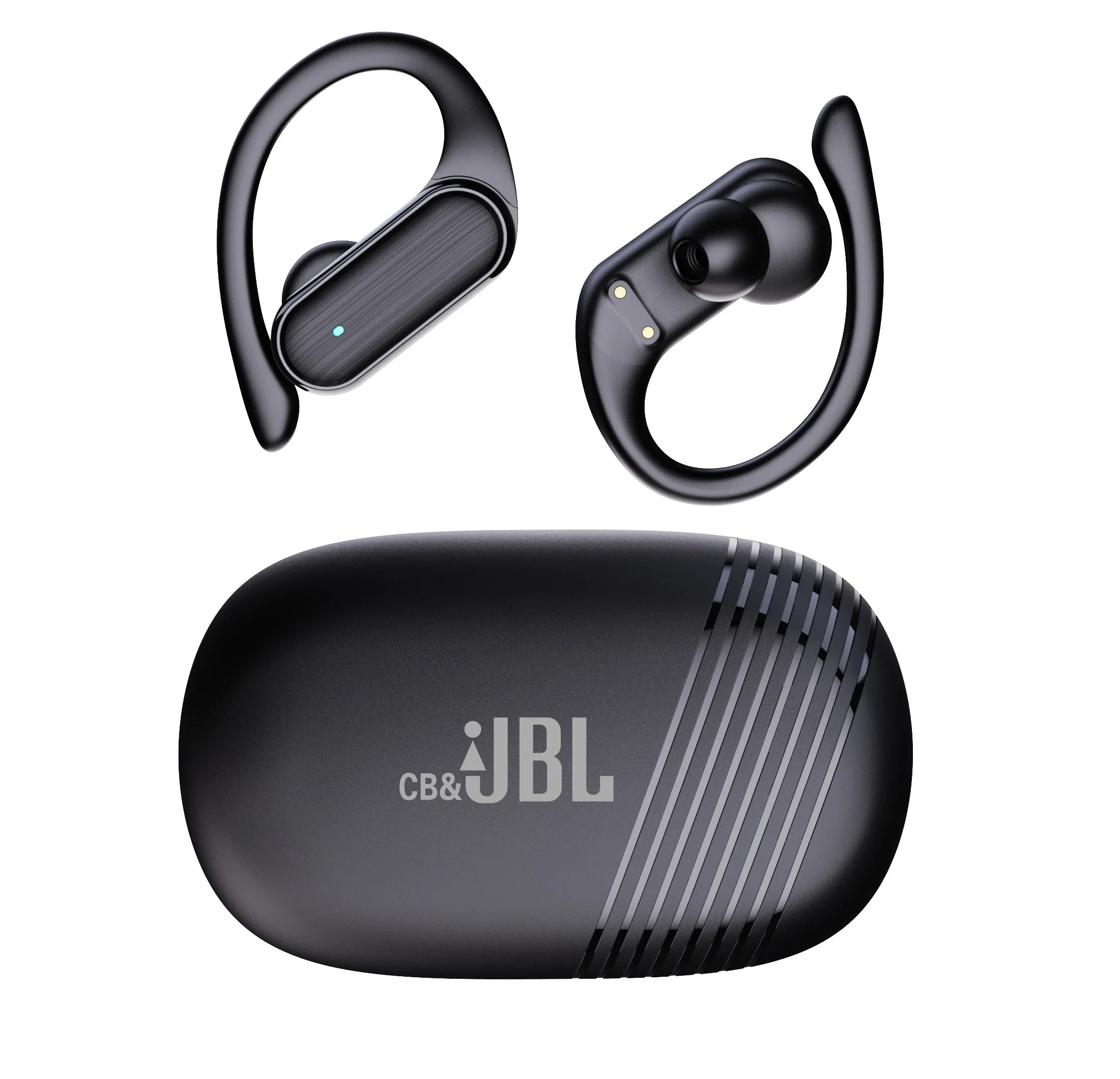 Para Fones de ouvido sem fio CB&JBL Bluetooth TWS A520 Fones de ouvido intra-auriculares Gancho de orelha Fone de ouvido para jogos Controle de toque esportivo com microfone