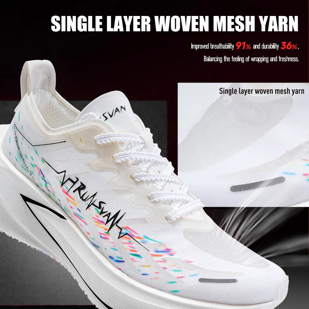 IRUNSVAN T800 Placa de Carbono Sapatos Esportivos Profissional Maratona Corrida Tênis para Homem Amortecimento Trainers Atlético ao Ar Livre
