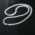 20-60cm 925 Prata Esterlina Luxo Designer 6mm Corrente Fina para Colar Feminino Masculino Moda Casamento Noivado Joias