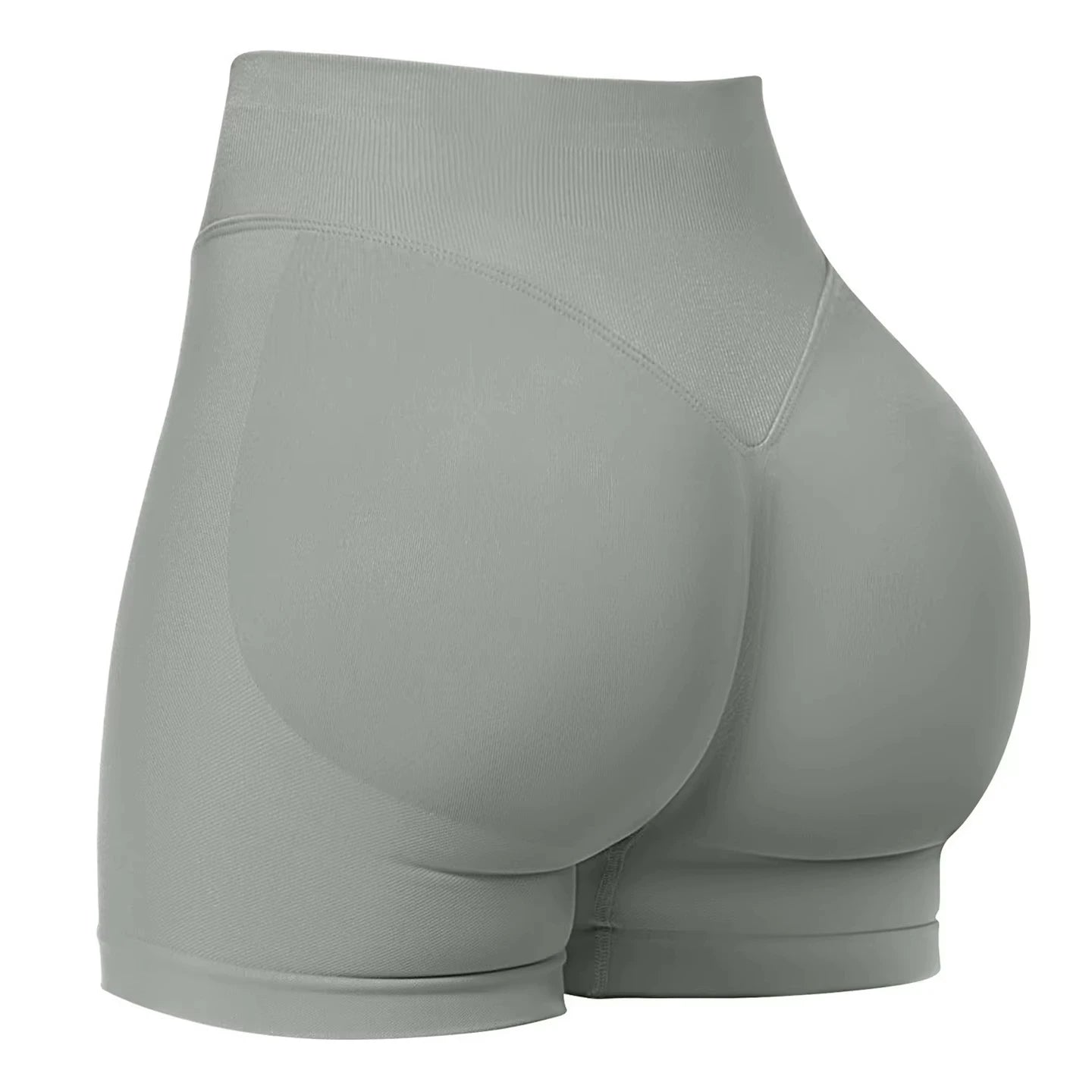 Shorts Esportivos Femininos de Cintura Alta Sem Costura para Academia Fitness Legging Fina Treino Ioga Corrida Levanta Bumbum Ciclismo