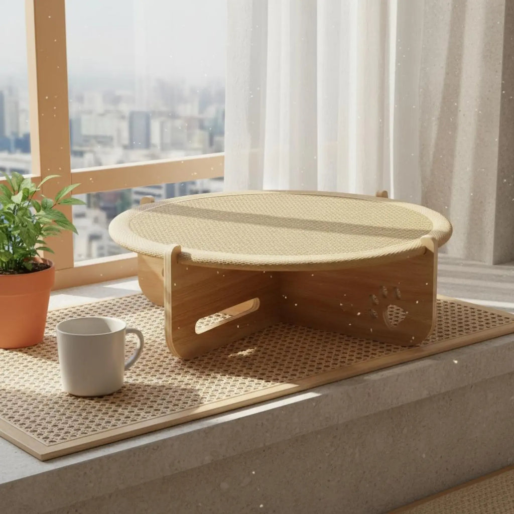 Cama Arranhador para Gatos Cama Rede Refrescante para Gatos Tapete para Dormir para Cães Pequenos Estrutura de Madeira Resistente a Arranhões para Gatos