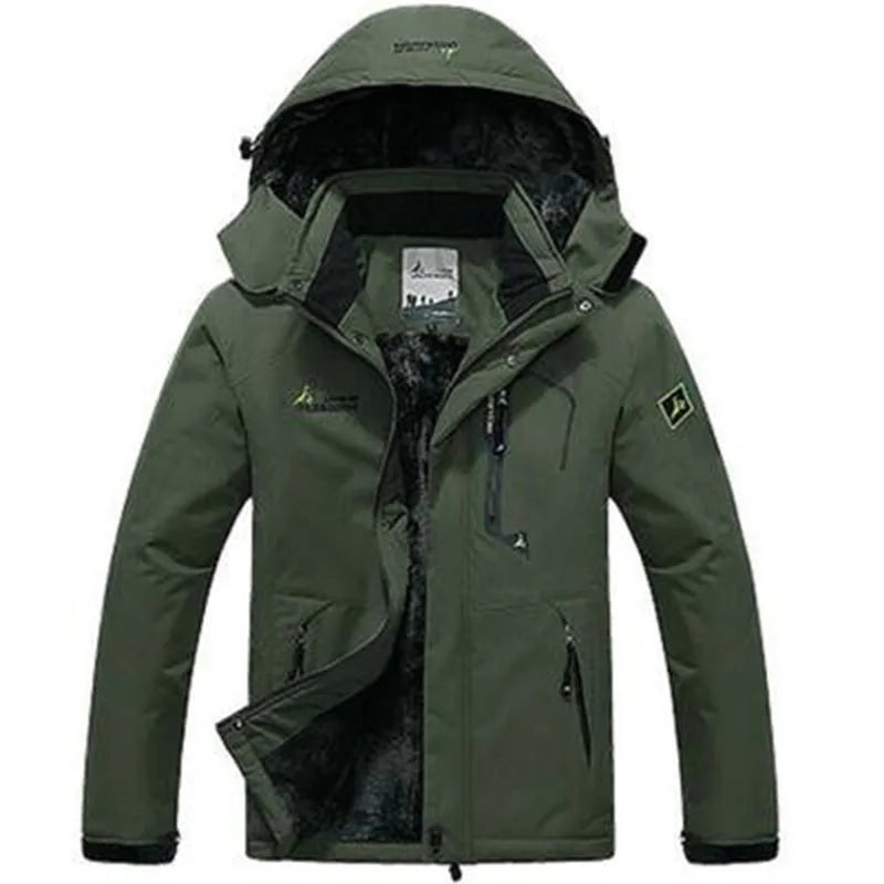 Jaqueta Parka Masculina Inverno Quebra-vento Mais Casacos Grossos Quentes À Prova de Vento Com Pelo Casacos Militares Masculinos com Capuz Anorak Jaquetas Masculinas de Inverno