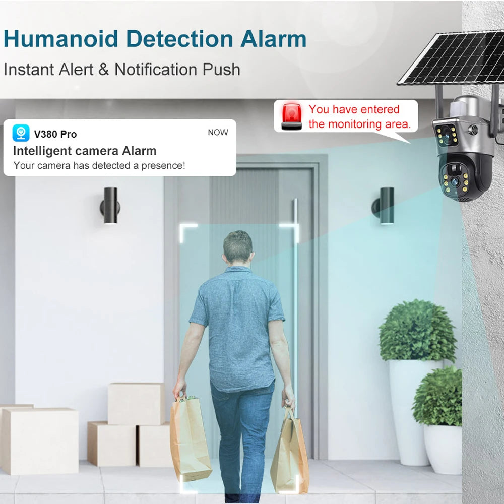 4G / WiFi - Solar Camera - Dual Lenses Outdoor