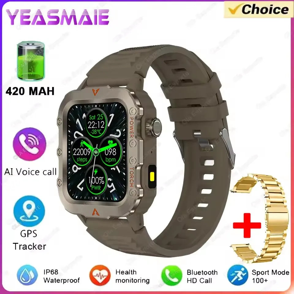 Military Smart Watch GPS Heart Rate Sleep Waterproof